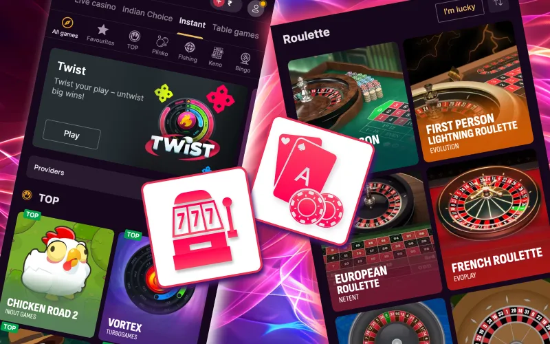 Play thousands of gambling games at Batery app anytime.