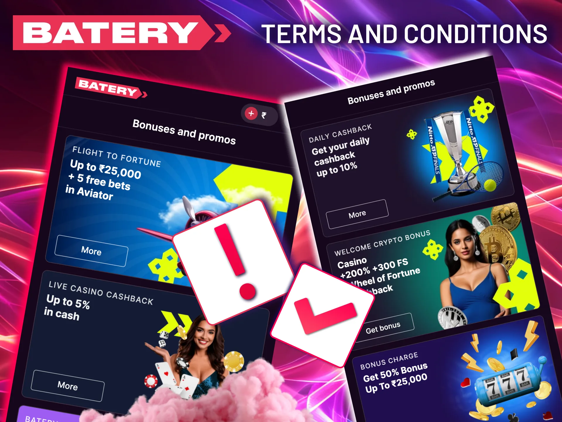 Important Batery conditions to keep rewards active.